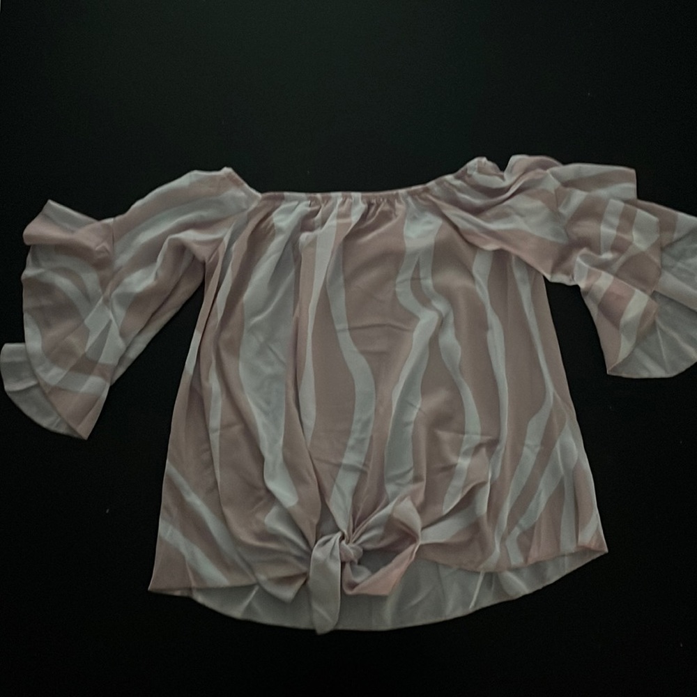 Pink and White Stripped Shirt, Size Small